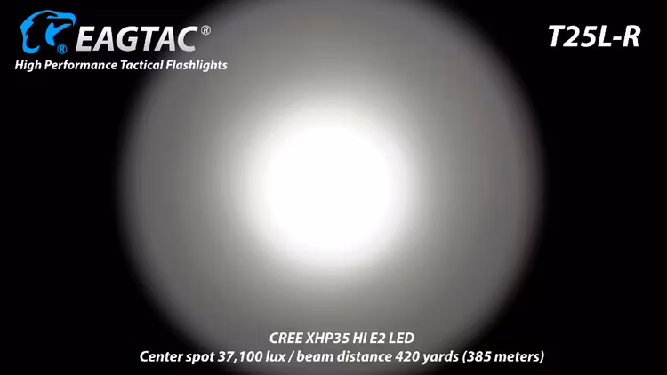 EAGTAC T25LR XHP-35, USB Rechargeable, HD 2000 Lumen Flashlight KIT