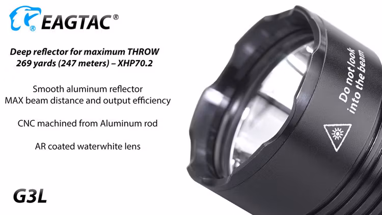 EAGTAC G3L Pro XHP70.2 LED 3200 Lumen