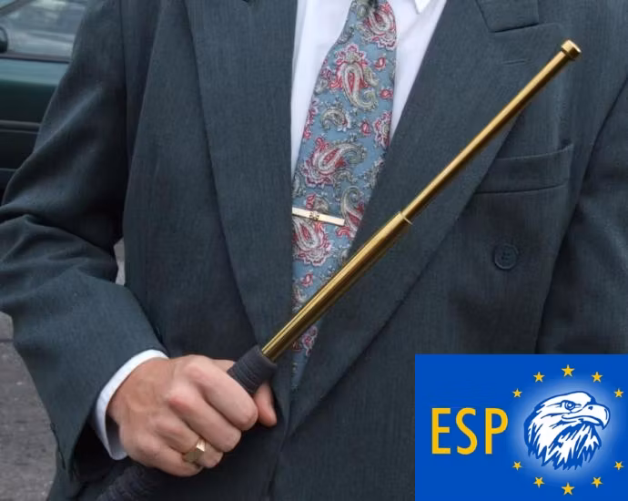 ESP 21" Teleskopbatong GOLD i härdat stål inkl. hölster