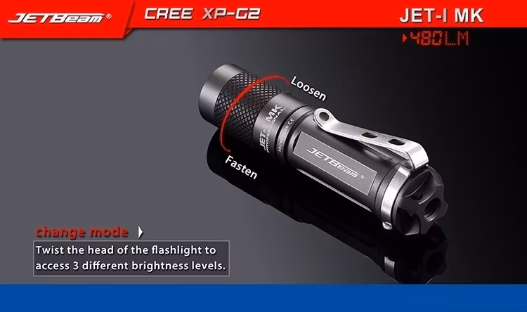 JETBeam – NITEYE JET-I MK 480 Lumens CREE XP-G2