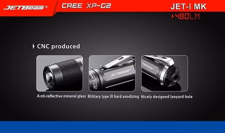 JETBeam – NITEYE JET-I MK 480 Lumens CREE XP-G2