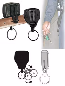 KEY-BAK Nyckelhållare SUPER48 med kevlar tråd och clips