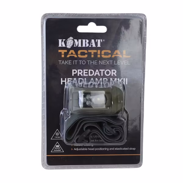 KOMBAT TACTICAL Predator Pannlampa - Grön