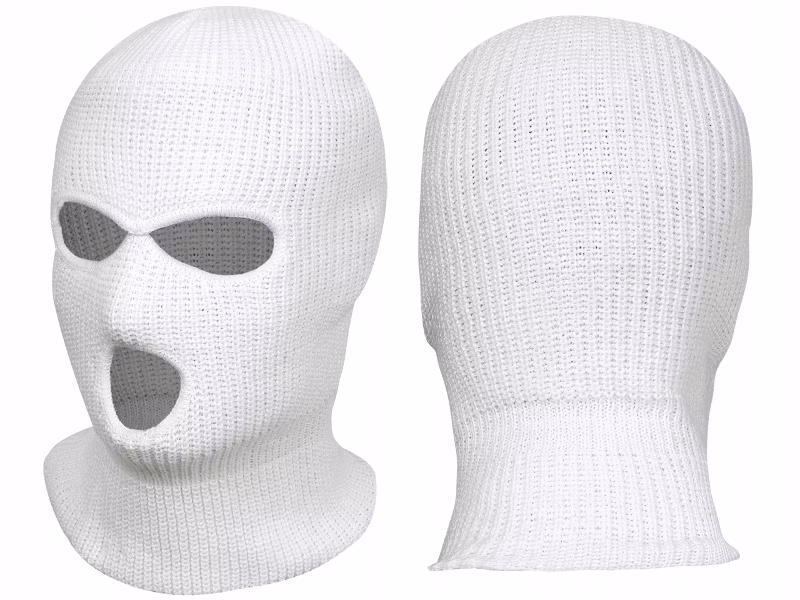 MIL-TEC by STURM 3-HOLE ACRLYIC BALACLAVA - WHITE