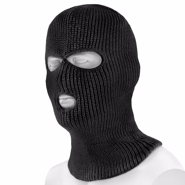 MIL-TEC by STURM 3-HOLE ACRLYIC BALACLAVA - BLACK