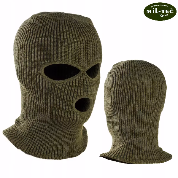 MIL-TEC by STURM 3-HOLE ACRLYIC BALACLAVA - OLIVGRÖN