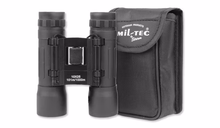 MIL-TEC by STURM COLLAPSIBLE BINOCULAR 10X25 - Svart