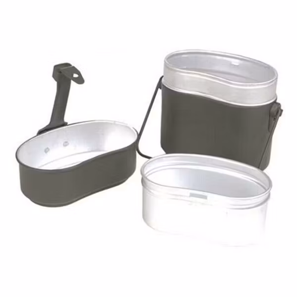 MIL-TEC by STURM German Army Genuine 3-pcs Mess kit Aluminium Canteen