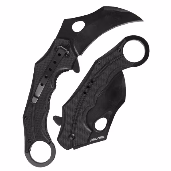 MIL-TEC by STURM G10 ONE-HAND KNIFE KARAMBIT - BLACK