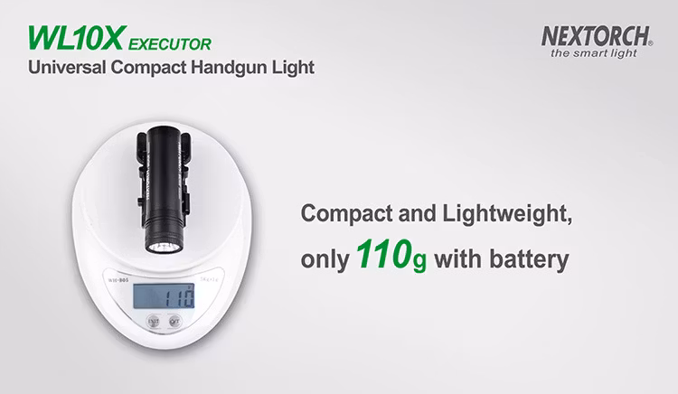 NEXTORCH WL10X Universal Handgun Light - Vapenlampa 230LM
