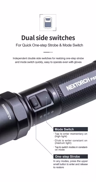 NEXTORCH P80 Tactical Flashlight 1300 Lumens