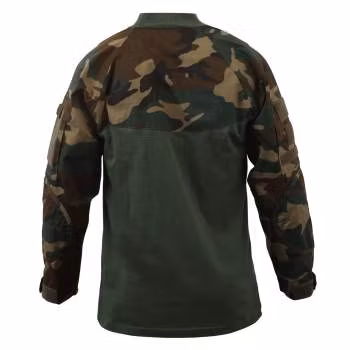 ROTHCO Tactical Airsoft Combat Shirt - Woodland Camo