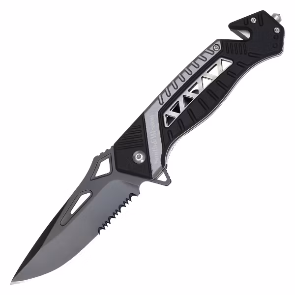 Smith & Wesson® RESCUE POCKET KNIFE GREY - Räddningskniv