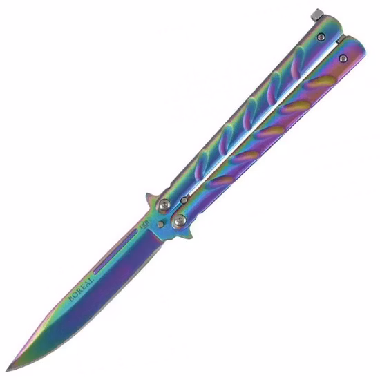REPLIKA Butterfly Kniv - JOKER Rainbow