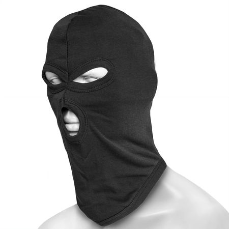 *REA* MIL-TEC by STURM 3-HOLE COTTON BALACLAVA - SVART