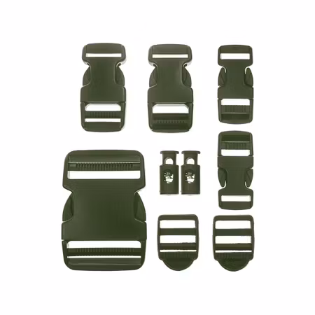 *REA* MIL-TEC 9 pcs Buckle Set - OD Green