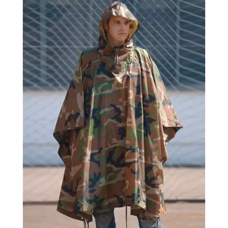 *REA* MIL-TEC by STURM Poncho U.S. MODEL - Woodland