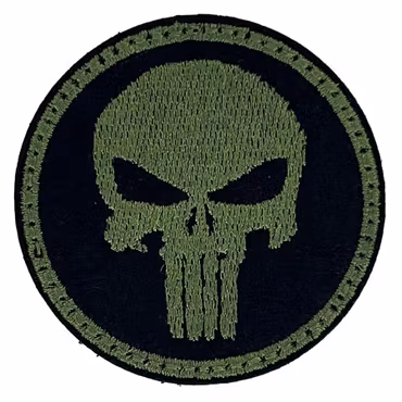 Mini Punisher patch 51 x 51 mm – Green/Black