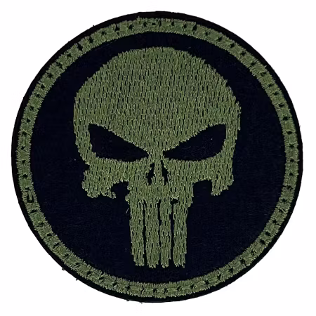 Mini Punisher patch 51 x 51 mm – Green/Black
