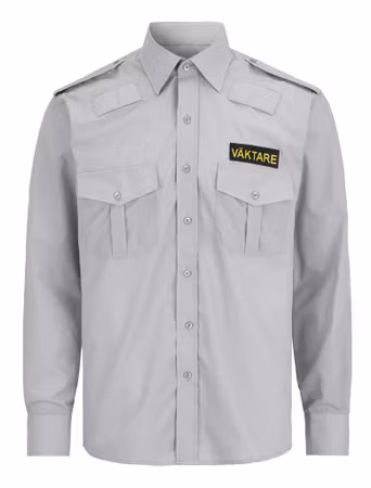 Gulins Herrskjorta grå l/ä Väktare