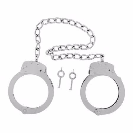 GS Nickel-plated Chain Leg Cuffs - Fotfängsel