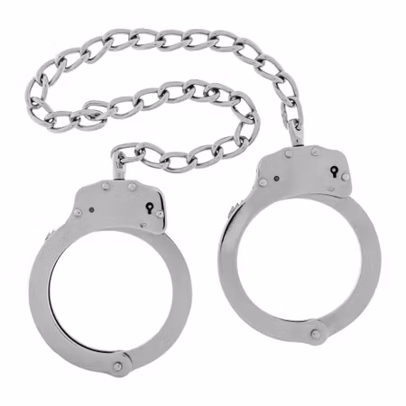 GS Nickel-plated Chain Leg Cuffs - Fotfängsel
