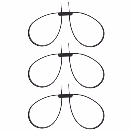 HPE Black Disposable Nylon Handcuffs - 3 pcs.
