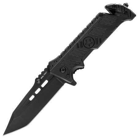 MIL-TEC Rescue Folding Knife Star - Black