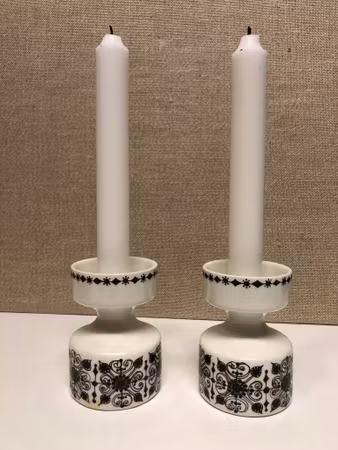 Candlesticks A pair of Figgio Flint Norway 1900s
