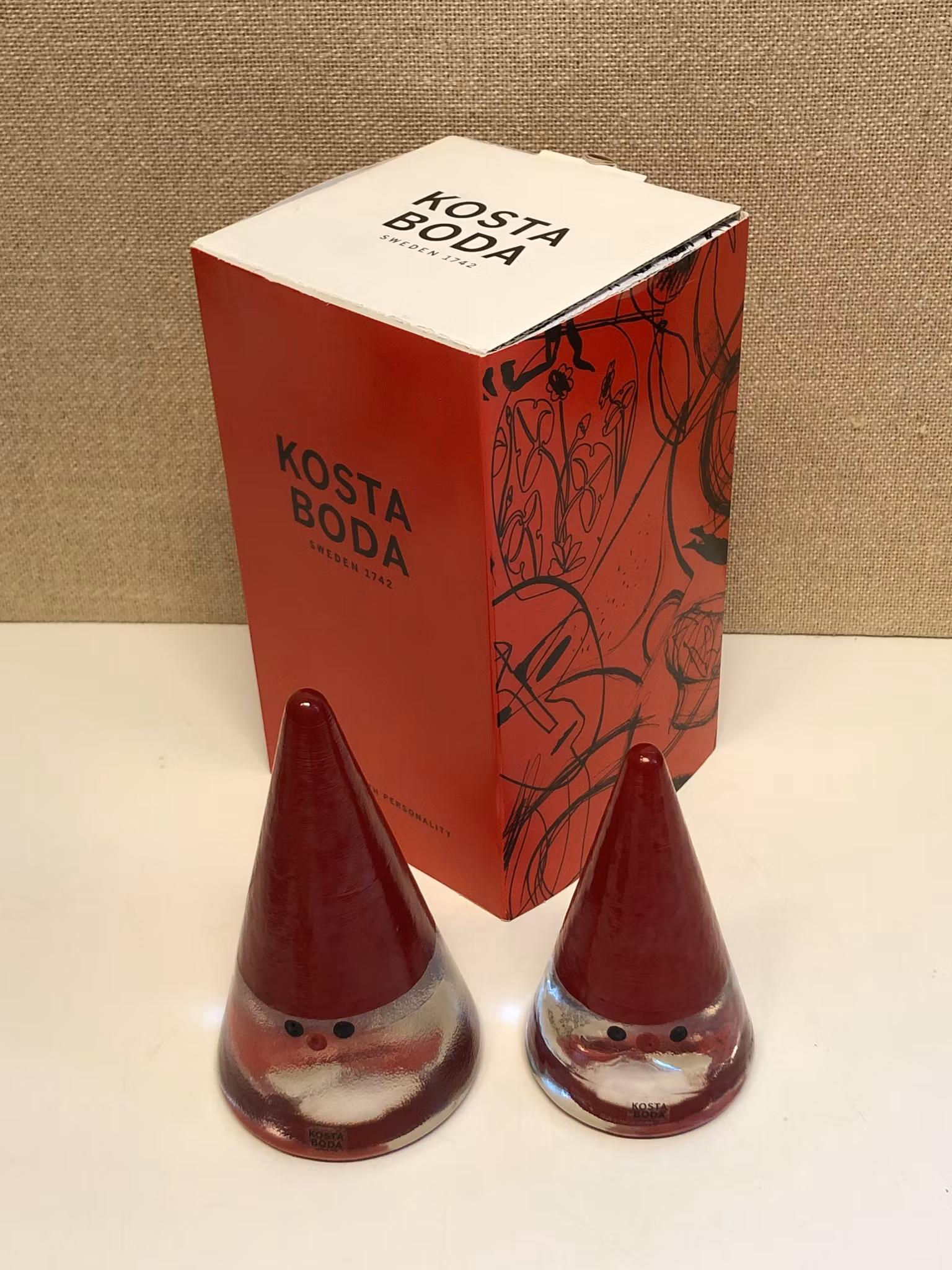 Anna Ehrner Tomtar "Noel" Glas Kosta Boda 2005