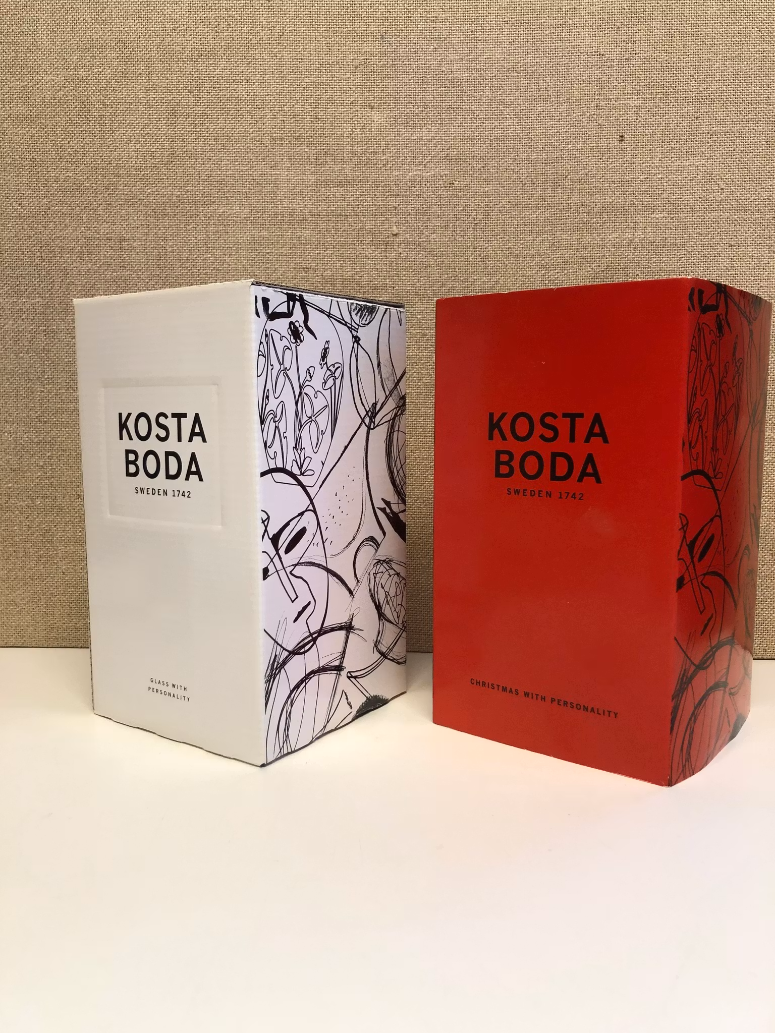 Anna Ehrner Tomtar "Noel" Glas Kosta Boda 2005
