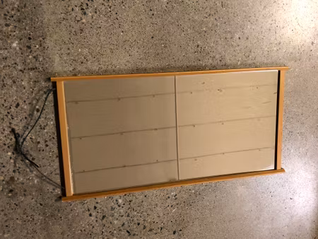 MIRROR, oak, 1960s.