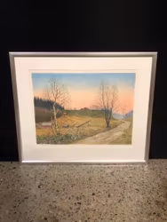 PER JULIUS, Landscape view, color lithograph.