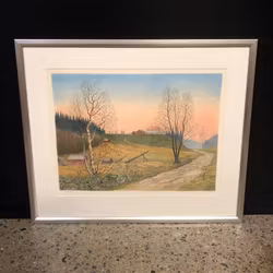 PER JULIUS, Lanskapsvy, färglitografi, signerad samt numrerad 258/360.