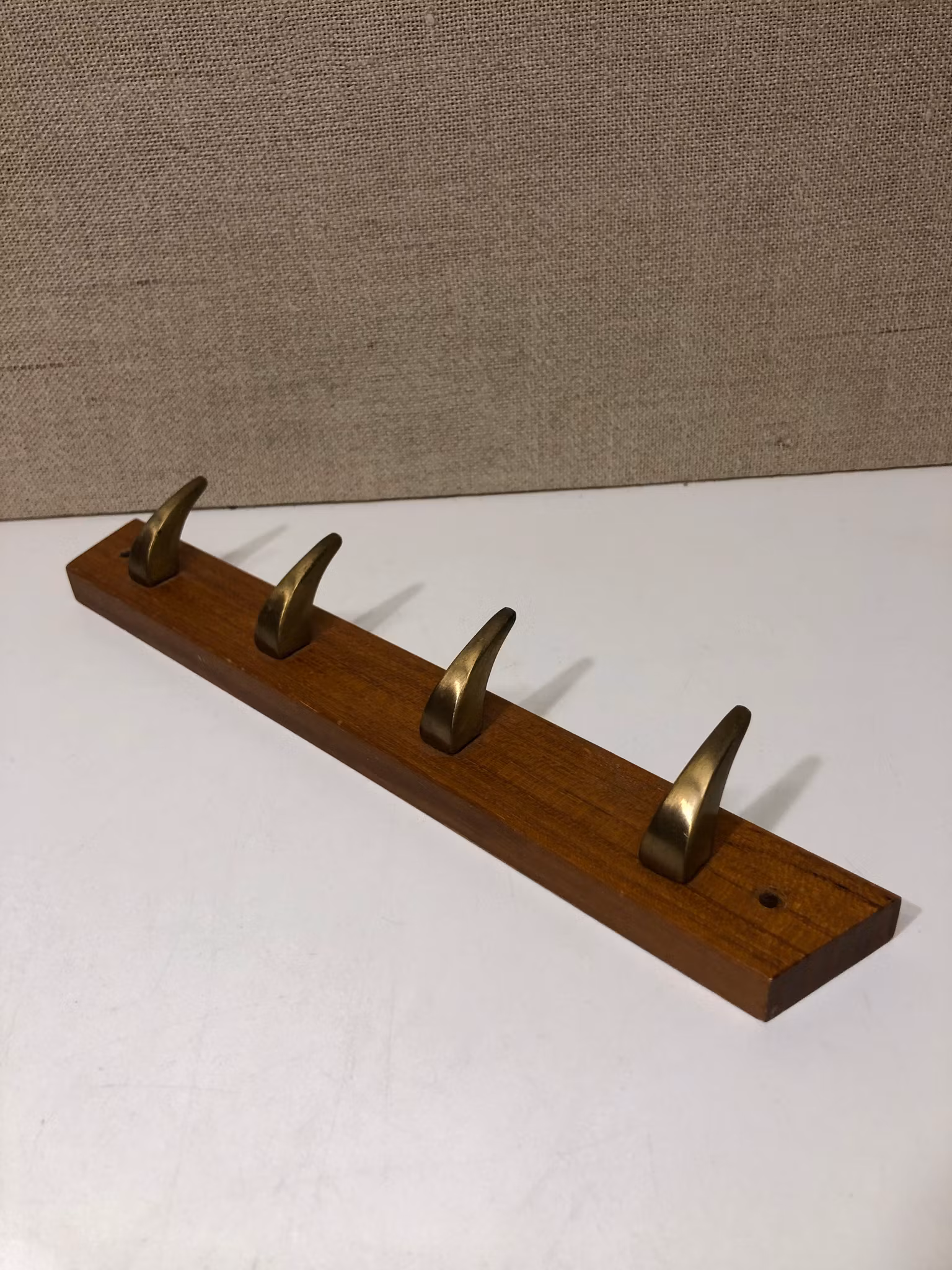 KLÄDHÄNGARE, Teak/Mässing, HAFA Combino serie Sweden.