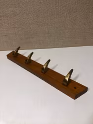 KLÄDHÄNGARE, Teak/Mässing, HAFA Combino serie Sweden.