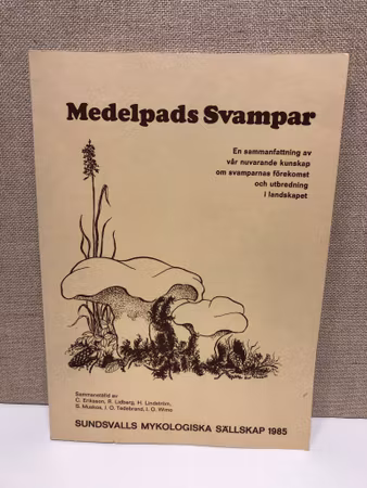 BOOK, Medelpad's mushrooms, Sundsvall Mycological Society 1985.