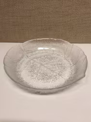 DJUPTALLRIK, glas, "Lövet" Aspen, Luminarc, France.