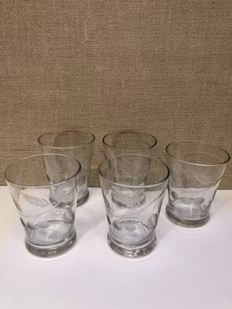 WATER GLASS 5 pcs. First half of the 20th century.