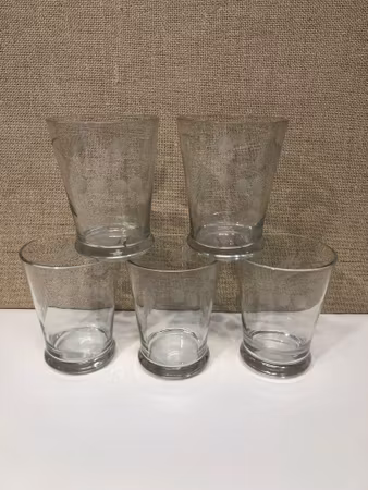 WATER GLASS 5 pcs. First half of the 20th century.