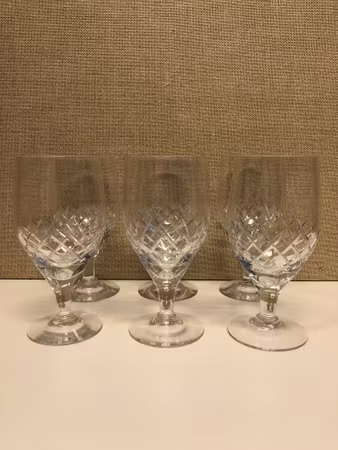 WINE GLASS 6 pieces. crystal, 1900s.