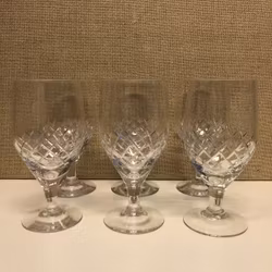 VINGLAS 6 st. kristall, 1900-tal.