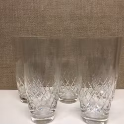 DRINKGLAS 5 st. kristall, 1900-tal.