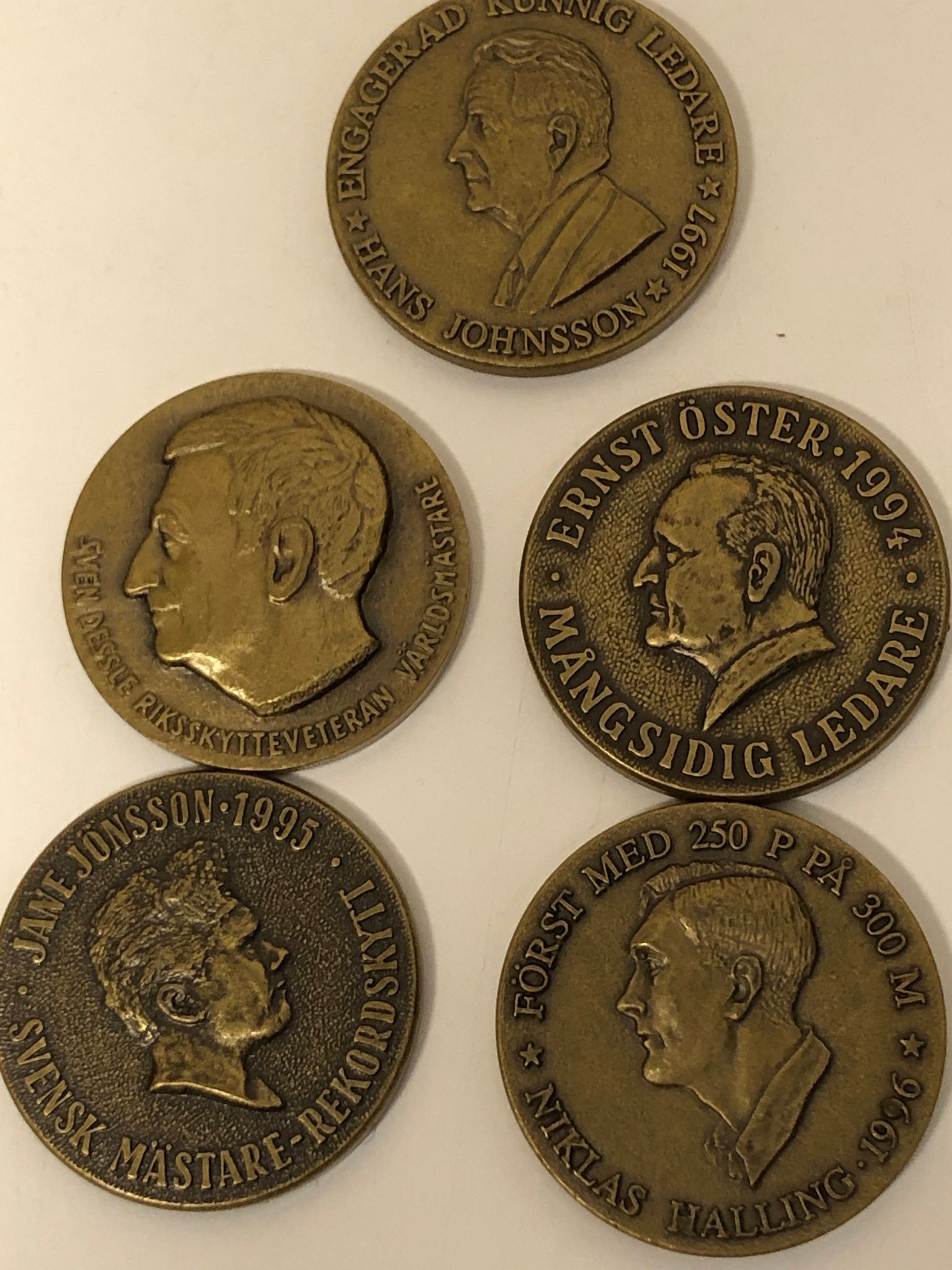 MEDALJER 13 st, metall, Svenska Dagbladets Riksskyttetävling.