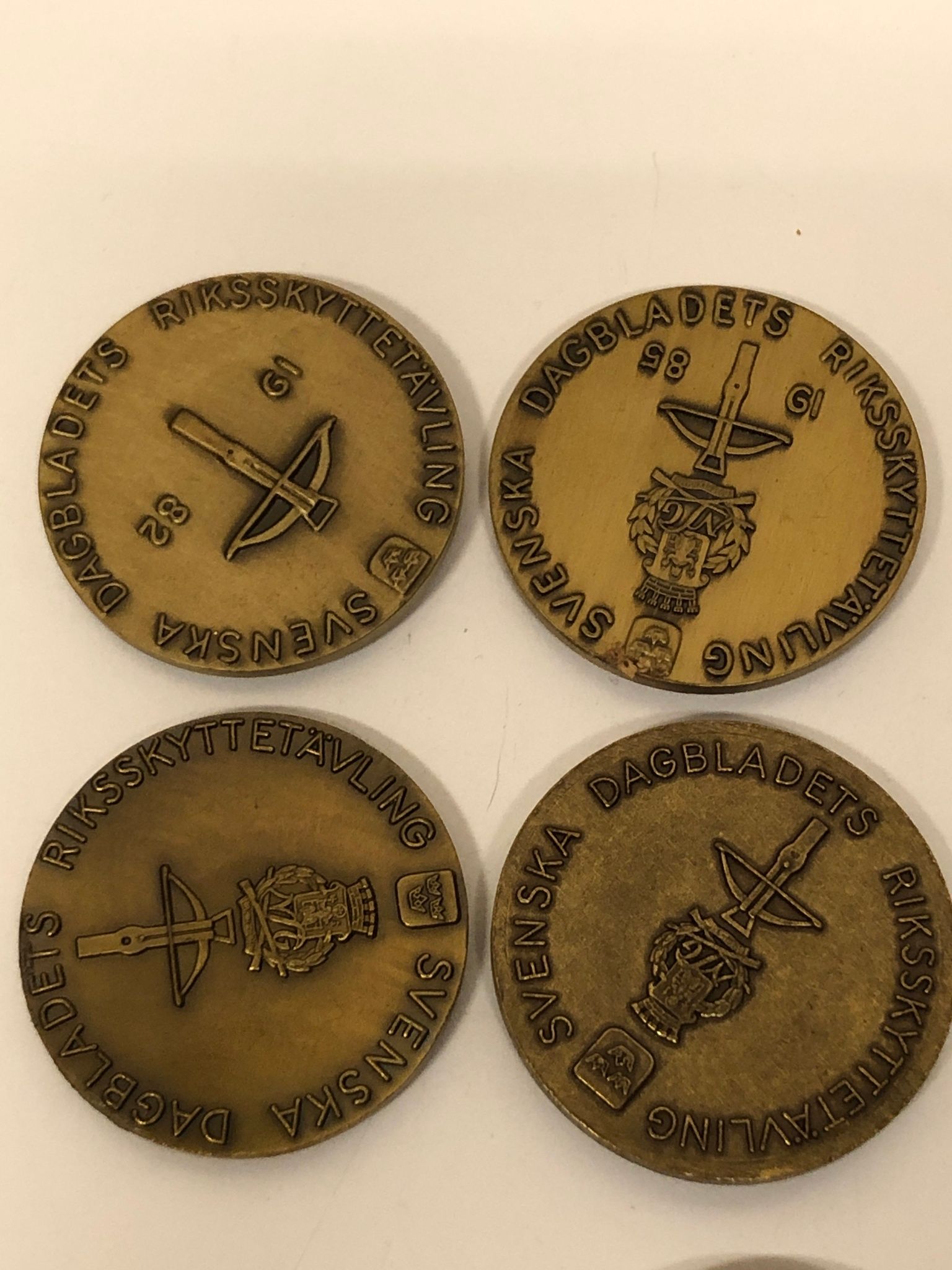 MEDALJER 13 st, metall, Svenska Dagbladets Riksskyttetävling.