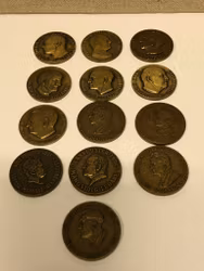 MEDALJER 13 st, metall, Svenska Dagbladets Riksskyttetävling.