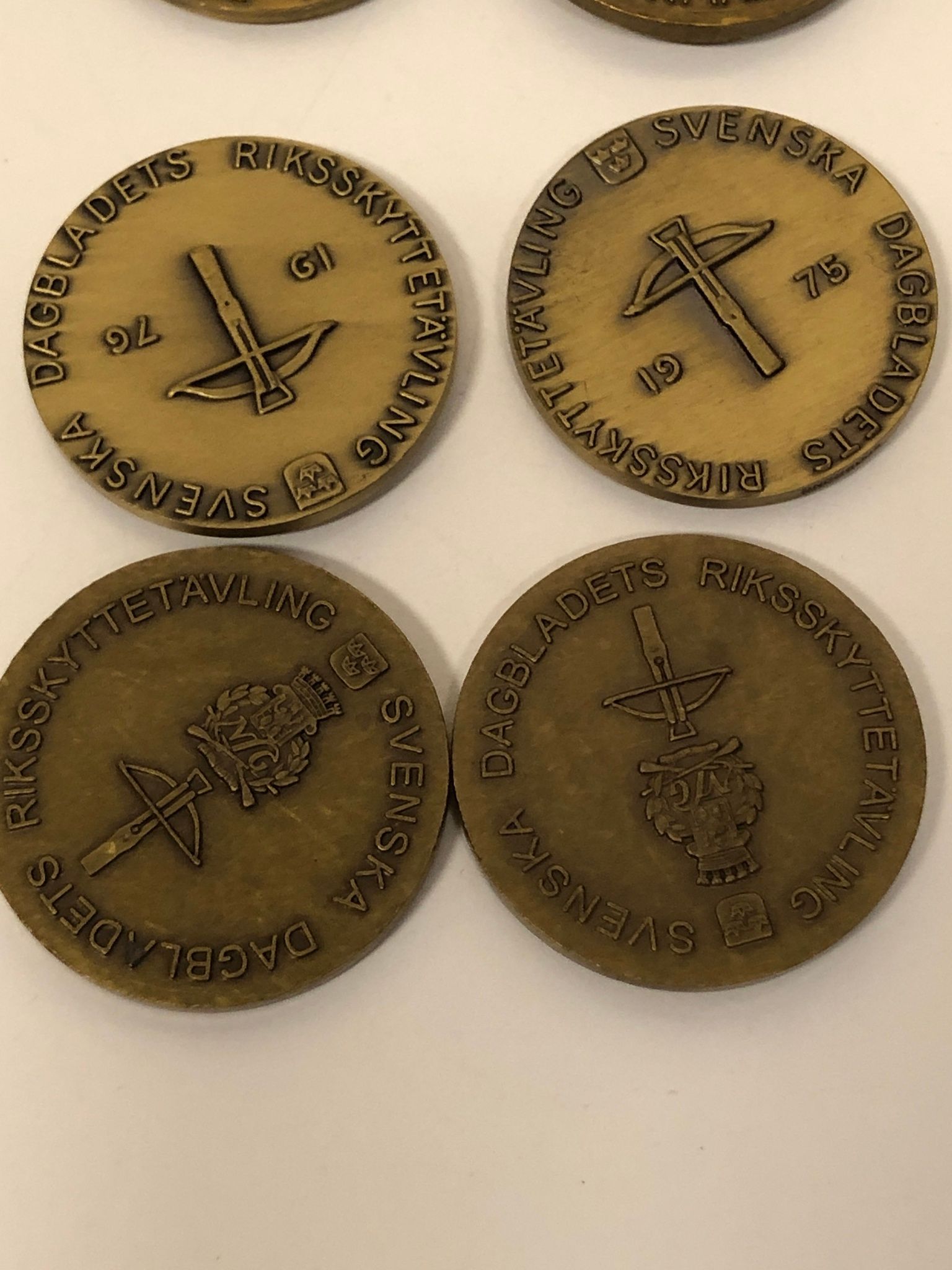 MEDALJER 13 st, metall, Svenska Dagbladets Riksskyttetävling.