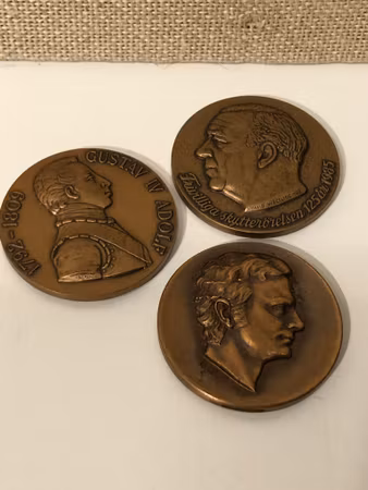 MEDALS, 8 pcs, metal, Skytte ÖS National Propaganda