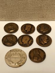 MEDALJER, 8 st, metall, Skytte ÖS Rikspropaganda