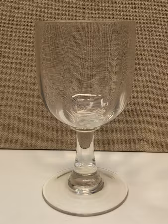 WINE GLASS, hand blown, 18/1900s.